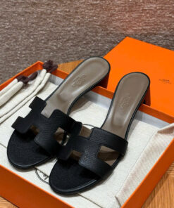 HERMES OASIS SANDAL - NOIR - EPSOM