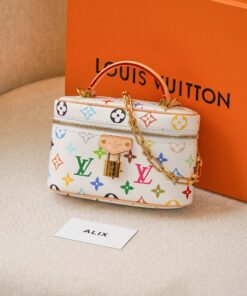LV X TM VANITY CHAIN POUCH - WHITE - MONOGRAM CANVAS - GOLD