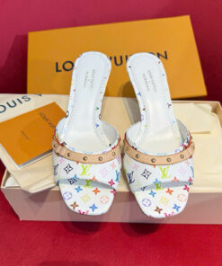 LV x TM 6AM FLAT MULE - WHITE