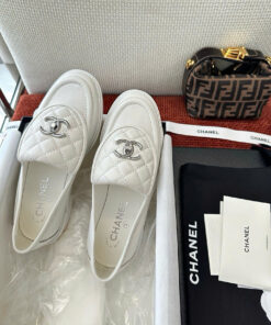 CHANEL LOAFER - WHITE - LAMBSKIN