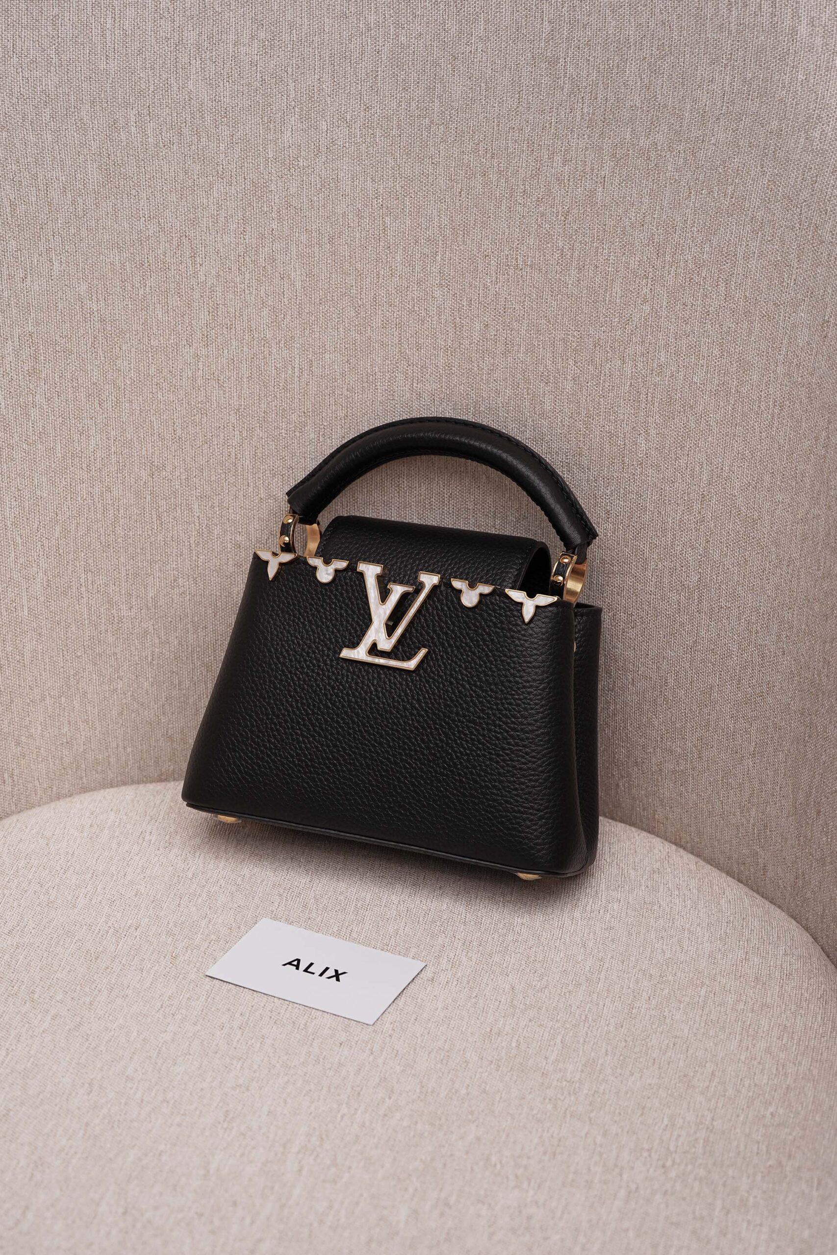 LV CAPUCINES – MINI – BLACK – TAURILLON – GOLD