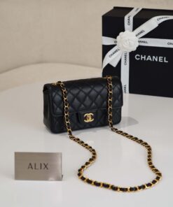 CHANEL CLASSIC MINI RECTANGLE – BLACK – CAVIAR – GOLD