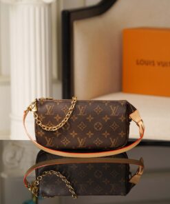 LV POCHETTE ACCESSOIRES – BROWN – MONOGRAM CANVAS – GOLD
