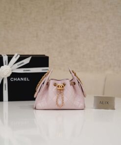 CHANEL 25 – MINI – ROSE SAKURA – CAVIAR – GOLD
