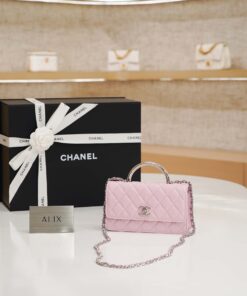 CHANEL WOC HANDLE 25P – ROSE SAKURA – CAVIAR – SILVER