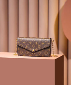 LV FÉLICIE POCHETTE - BROWN - MONOGRAM CANVAS - GOLD