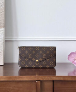 LV FÉLICIE POCHETTE - BROWN - MONOGRAM CANVAS - GOLD
