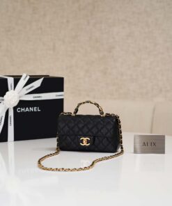 CHANEL TOP HANDLE 25B – BLACK – CAVIAR – GOLD