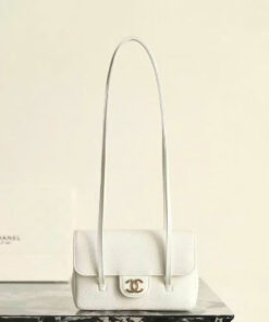 CHANEL 26P PREPPY COCO - MINI - WHITE - GRAINED SHINY CALFSKIN - GOLD