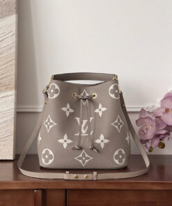 LV NÉONOÉ – MM – GRAY TOURTERELLE – BICOLOR MONOGRAM EMPREINTE – GOLD
