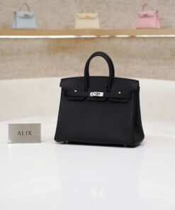HERMES BIRKIN - 25 - NOIR - TOGO - PHW