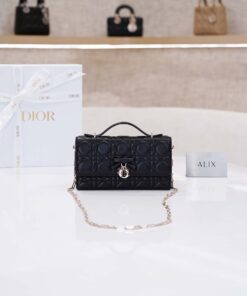 DIOR MISS MINI BAG – BLACK – LAMBSKIN – GOLD