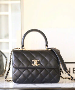 CHANEL TRENDY – MINI – BLACK – LAMBSKIN – GOLD CHAMPAGNE
