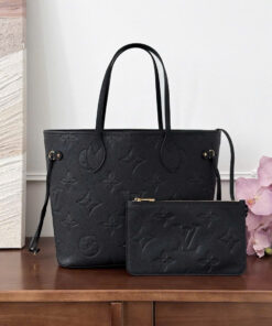 LV NEVERFULL – MM – BLACK – MONOGRAM EMPREINTE – GOLD