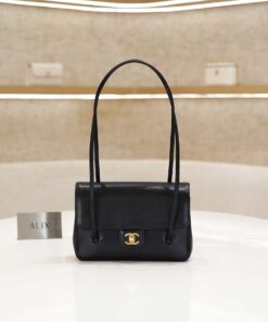CHANEL 26P PREPPY COCO - SMALL - BLACK - GRAINED SHINY CALFSKIN - GOLD