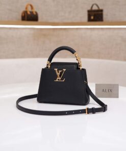 LV CAPUCINES – MINI – BLACK – TAURILLON – GOLD