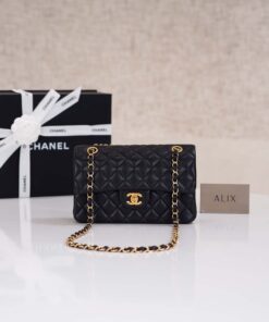 CHANEL CLASSIC - 23 - BLACK - LAMBSKIN - GOLD