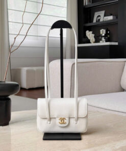 CHANEL 26P PREPPY COCO - MINI - WHITE - GRAINED SHINY CALFSKIN - GOLD