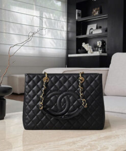 CHANEL GRAND SHOPPING TOTE – BLACK – CAVIAR – GOLD