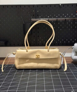 CHANEL BOWLING 26S - BEIGE - GRAINED CALFSKIN - GOLD