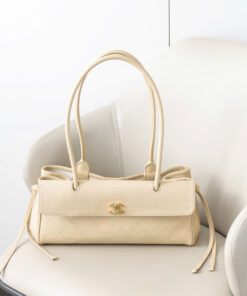 CHANEL 26S SHOPPING BAG – BEIGE – GRAINED CALFSKIN – GOLD