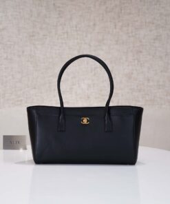 CHANEL 26S SHOPPING BAG - SMALL - BLACK - CALFSKIN - GOLD