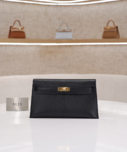HERMES KELLY ELAN – NOIR – CHERVE – GHW
