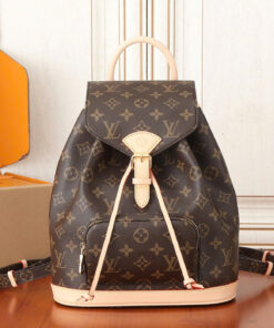 LV MONTSOURIS BACKPACK - PM - BROWN - MONOGRAM CANVAS - GOLD