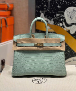 HERMES BIRKIN – 25 – VERT D'EAU  – ALLIGATOR – GHW