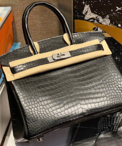 HERMES BIRKIN - 30 - NOIR - CROCODILE - PHW