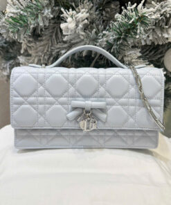 DIOR MISS MINI BAG – ICE BLUE – LAMBSKIN – SILVER