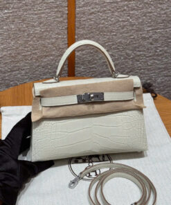 HERMES KELLY – MINI – CRAIE – ALLIGATOR – PHW