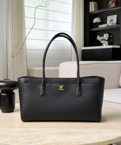 CHANEL 26S SHOPPING BAG - SMALL - BLACK - CALFSKIN - GOLD