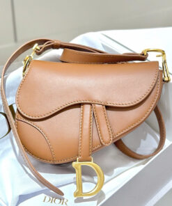 DIOR SADDLE - MINI - BISCUIT - CALFSKIN - GOLD