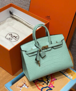 HERMES BIRKIN 20 FAUBOURG - MENTHE - ALLIGATOR - GHW