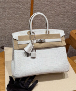 HERMES BIRKIN 25 FAUBOURG - CRÈME - ALLIGATOR - PHW