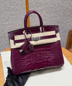 HERMES BIRKIN – 25 – CASSIS – ALLIGATOR – PHW