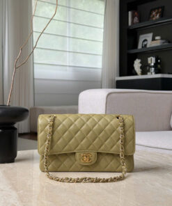 CHANEL CLASSIC – 25 – PISTACHIO GREEN – CAVIAR – GOLD