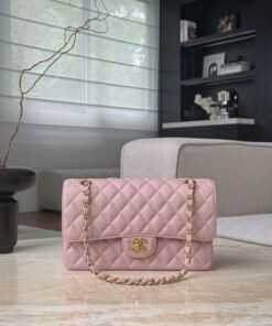 CHANEL CLASSIC – 25 – ROSE SAKURA – CAVIAR – GOLD