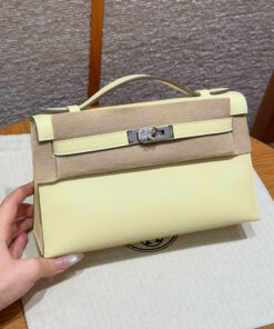 HERMES KELLY POCHETTE – JAUNE MILTON  – SWIFT – PHW
