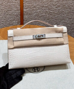 HERMES KELLY POCHETTE – CRAIE – ALLIGATOR – PHW