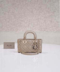 DIOR LADY D-JOY – MINI – BISCUIT - LAMBSKIN – GOLD