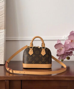 LV ALMA – NANO – BROWN – MONOGRAM CANVAS – GOLD