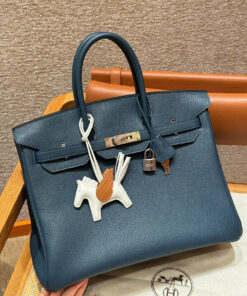 HERMES BIRKIN - 35 - DEEP BLUE - TOGO - PHW
