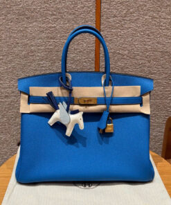 HERMES BIRKIN - 35 - BLUE HYDRA - TOGO - GHW