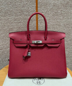 HERMES BIRKIN - 35 - ROUGE GRENAT - TOGO - PHW