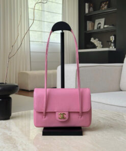 CHANEL 26P PREPPY COCO – SMALL – PINK – GRAINED SHINY CALFSKIN – GOLD