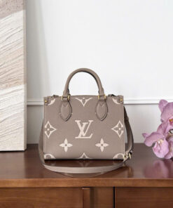 LV ONTHEGO – PM – GRAY – MONOGRAM EMPREINTE – GOLD