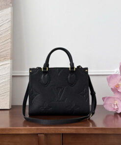 LV ONTHEGO – PM – BLACK – MONOGRAM EMPREINTE – GOLD