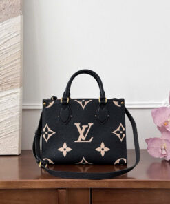 LV ONTHEGO – PM – BLACK – MONOGRAM EMPREINTE – GOLD